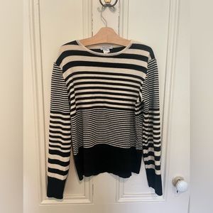 Italtempo Italian Merino Wool Multi Stripe Long Sleeve Sweater Size Small